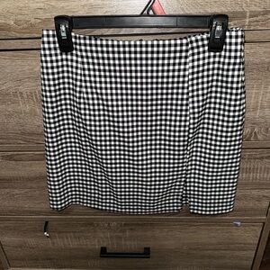 Black and White Checkered Skirt